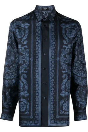 VERSACE Zijden overhemd met print