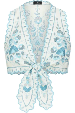 Etro Top met geborduurde bloemen