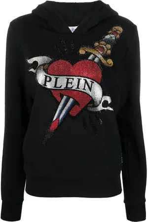 Philipp Plein Hoodie verfraaid met kristallen