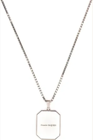 Alexander McQueen Schakelhalsketting met logo hanger