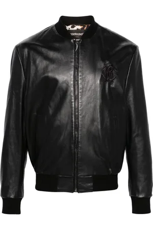 Roberto Cavalli Leren bomberjack