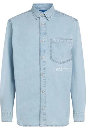 Karl Lagerfeld Denim overhemd met geborduurd logo