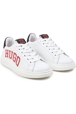 HUGO BOSS Leren sneakers met logoprint