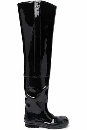 Maison Margiela Gelakte overknee laarzen