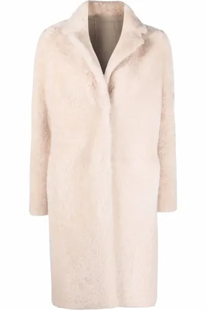 LISKA Lammy coat met enkele rij knopen