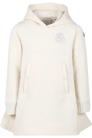 Moncler Jurk met kristallen logo en capuchon