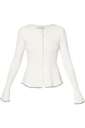 Erdem Geribbelde blouse