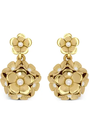 Oscar de la Renta Oorclips met bloem