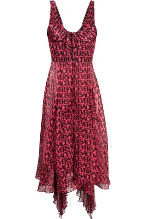 VERSACE Jurk met asymmetrische zoom