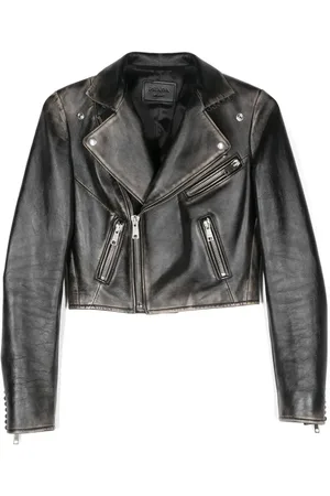Prada Leren bikerjack