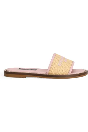 Dolce & Gabbana Slippers met geborduurd logo