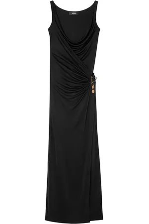 VERSACE Safety Pin gesmockte avondjurk