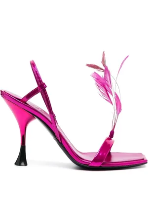 3Juin Sandalen met verendetail