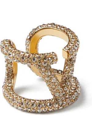 VALENTINO GARAVANI VLogo ring verfraaid met kristallen