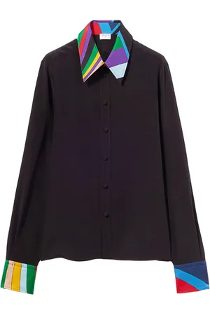 Puccini Zijden blouse met abstracte print
