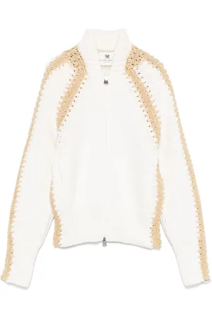 ERMANNO SCERVINO Katoenen vest met raffia details