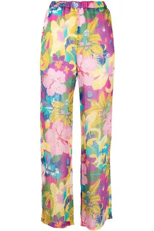 Msgm Broek met bloemenprint