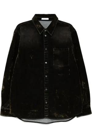 Helmut Lang Curved Classic Flocked overhemd