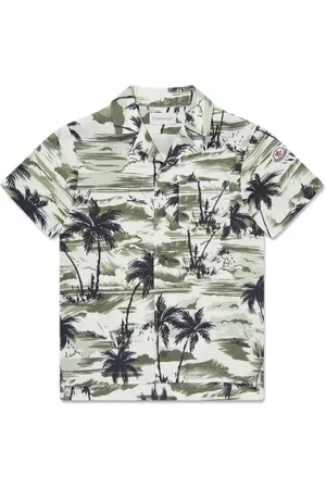 Moncler Katoenen shirt met palmboomprint
