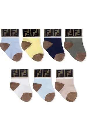 Fendi Enkelsokken met logo afwerking