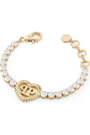 Philipp Plein Armband met gerafelde harten