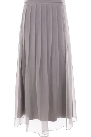 Brunello Cucinelli Chiffon plooirok