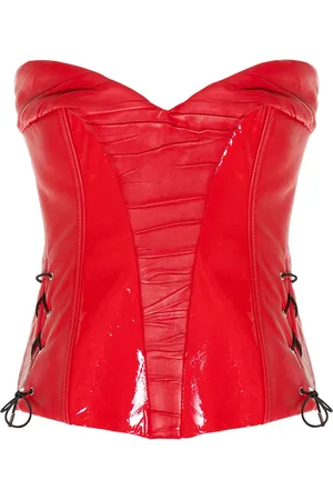 MITILIANE COUTURE Lakleren korset met inzetstukken