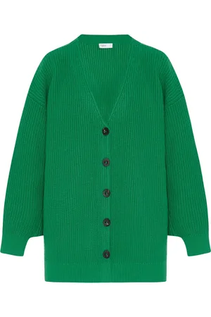 ROSETTA GETTY Geribbeld vest met vlakken