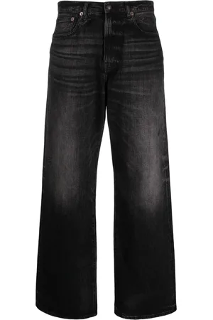 R13 High waist jeans met wijde pijpen