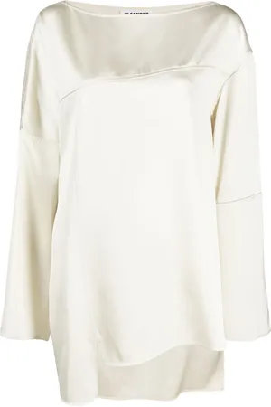Jil Sander Crêpe blouse met naaddetail