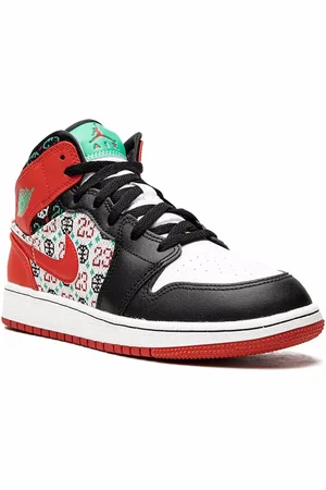 Nike Teen Jordan 1 Mid "Ugly Christmas Sweater" sneakers"