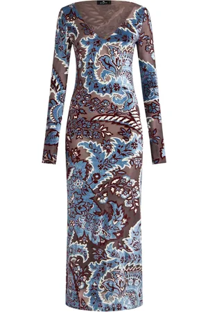 Etro Fluwelen jurk met jacquard