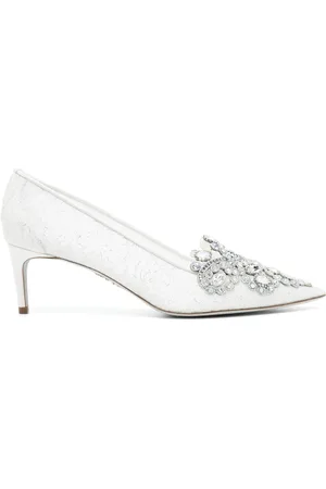 RENE CAOVILLA Veneziana 60 pumps met kant