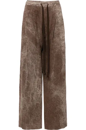 ZIGGY CHEN Broek met trekkoord en stonewashed print