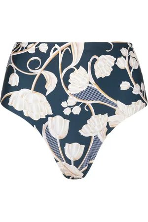 Agua by Agua Bendita Magenta Perla bikinislip met bloemenprint