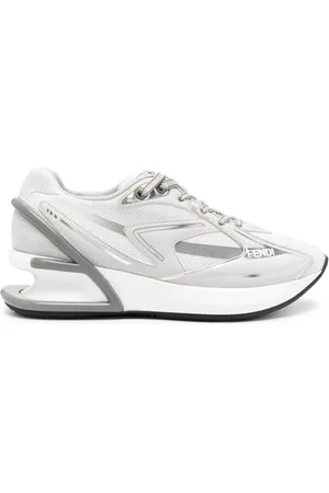 Fendi First 1 sneakers met leren vlakken