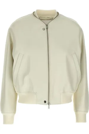 Jil Sander Leren bomberjack