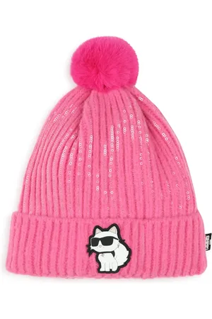 Karl Lagerfeld Muts verfraaid met pailletten en pompon