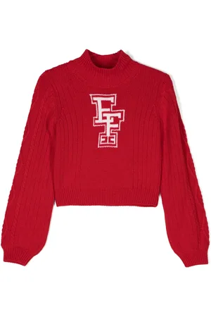 Elisabetta Franchi Trui met intarsia logo