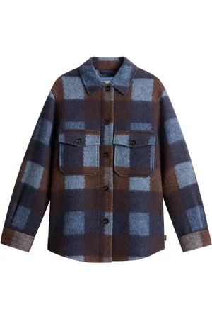 Woolrich Geruit wollen blouse