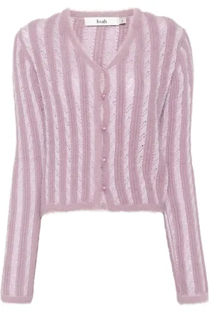 B+AB Vest met contrasterende gebreide