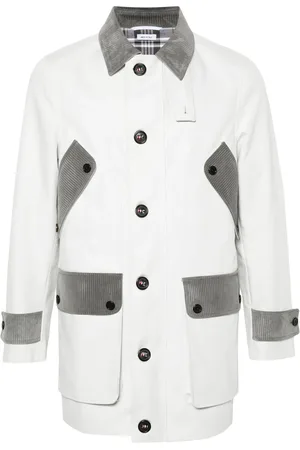 Thom Browne Mantel met enkele rij knopen