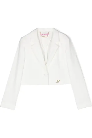 MISS BLUMARINE Blazer met logoplakkaat