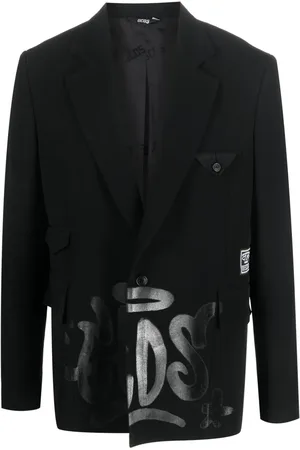 GCDS Zijden blazer met enkele rij knopen