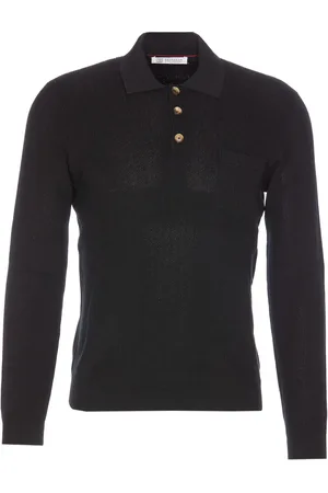 Brunello Cucinelli Ribgebreid poloshirt
