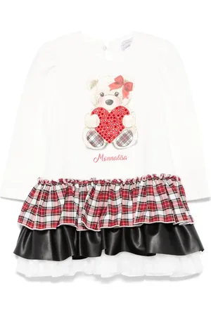 MONNALISA Jurk met teddybeerprint