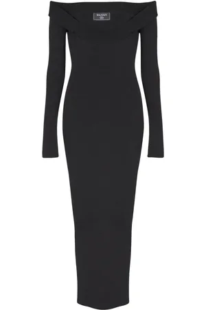 Balmain Ribgebreide maxi