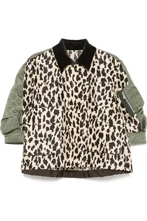 SACAI Bomberjack met luipaardprint