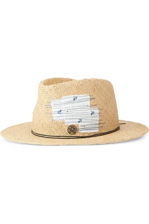 Le Mont St Michel Andre raffia fedora hoed