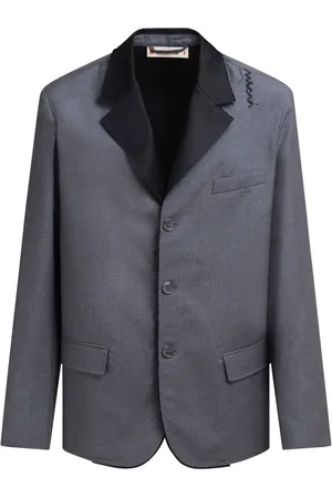 Marni Wollen blazer met geborduurd logo